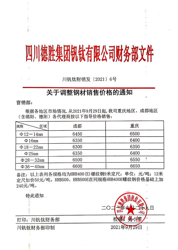 千亿平台登录入口9月29日钢材销售指导价 千亿平台登录入口9月29日钢材销售指导价